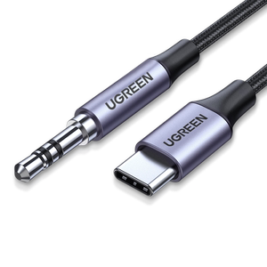 绿联aux音频线车用typec转3.5mm连接车载音响音箱音乐播放器汽车耳机线双头插输出转接换适用于安卓手机平板