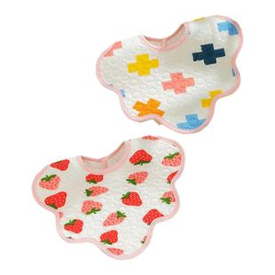 婴儿口水巾婴幼儿a类纯棉围脖防水速干加大加宽围兜男宝宝围嘴女