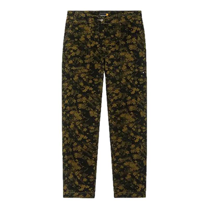 Timberland添柏岚女裤户外棉质舒适透气满印休闲直筒裤长裤A6XXX