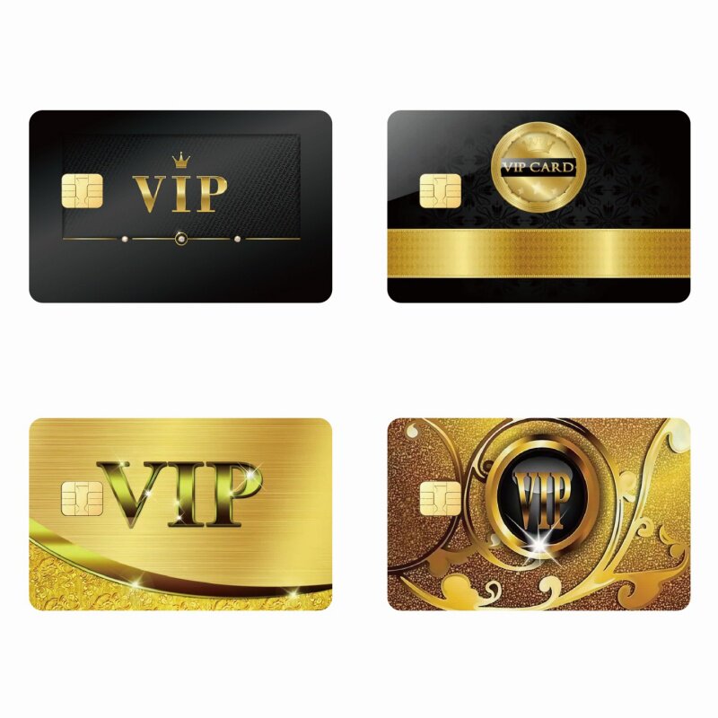 VIP信用卡贴纸奢华烫金金卡装饰
