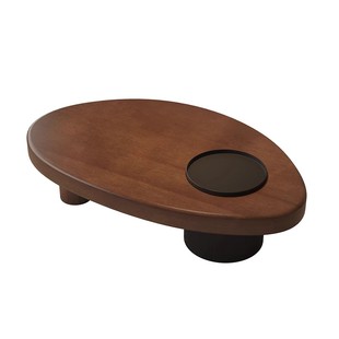 中古风实木客厅极简新款简约轻奢家用收纳现代创意异形茶几小桌子