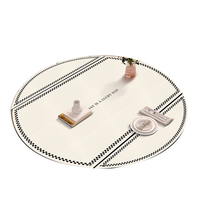 现代简约折叠圆桌餐桌垫弧形椭圆