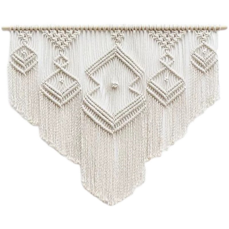 云雅|北欧ins波西米亚手工编织纯棉线流苏挂毯客厅卧室样板房挂饰