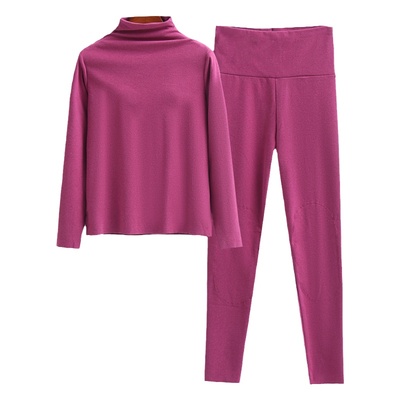 长袖带胸垫保暖打底衣女休闲