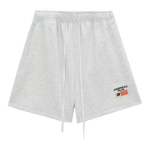 JUMPNEXT旗帜排版刺绣运动美式短裤男女夏季情侣五分裤休闲裤子
