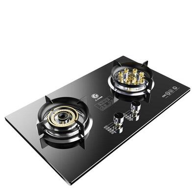 日本撄花煤气灶双灶家用天然气台式嵌入式液化气燃气灶定时猛火炉