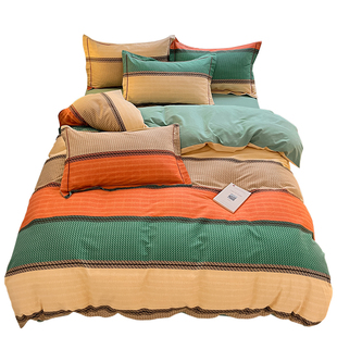 100支高端加厚100全棉纯棉磨毛四件套床单被套三件套床上用品床笠