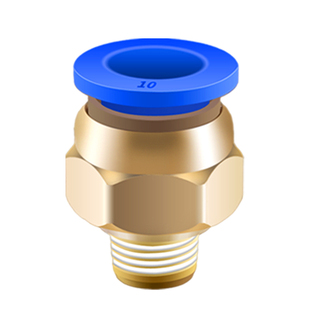 气动气缸快速接头M5外螺纹PC1分2分3分4分6分直通快插式气管接头