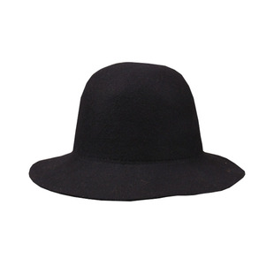 荷叶边帽子女波浪边黑色礼貌帽女英伦帽子女冬大头大脸渔夫帽百搭