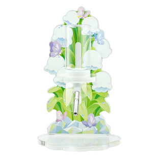 刺星球花花世界铃兰物语郁金香花屋水壶支架亚克力透明窝仓鼠造景