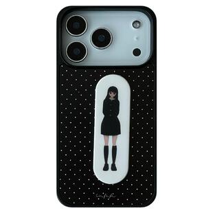 由里公园ins日系古早波点动漫少女创可贴支架适用17pro苹果17ProMax手机壳iPhone16全包14新款16Promax保护套