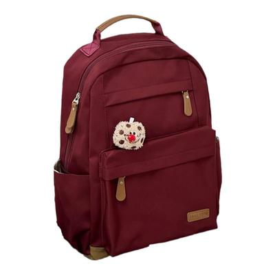 简约百搭双肩包女日系复古时尚背包少女高中生大学生上课通勤书包