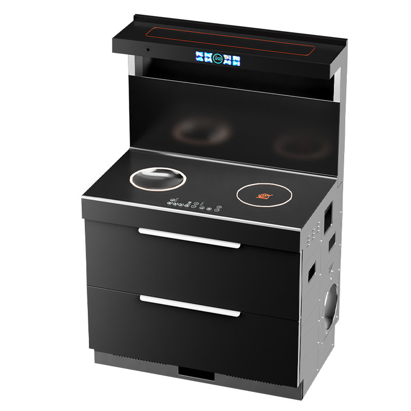 荣事达纯电集成灶家用消毒柜一体蒸烤箱小公寓抽油烟机一电一陶灶