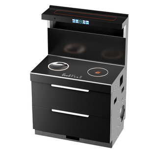 荣事达纯电集成灶家用消毒柜一体蒸烤箱小公寓抽油烟机一电一陶灶