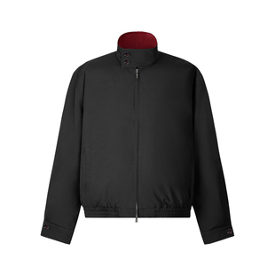 ALLFIT 哈灵顿三防棉服外套 cleanfit短宽立领撞色双拉链夹克男