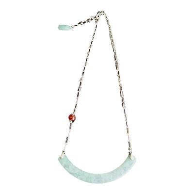 翡翠玉衡纯银简致项链