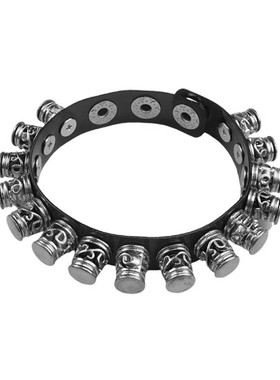 圆台花纹翠绿色透明软塑料窄手链