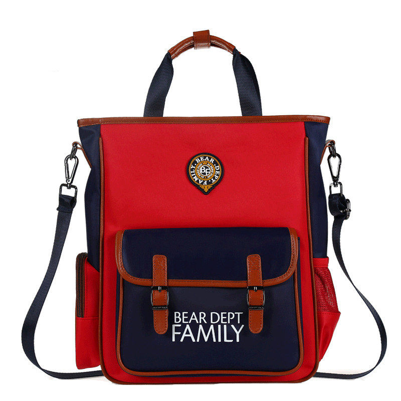 小学生男女儿童补习袋斜挎补课书包手提袋英伦风定做印字印LOGO