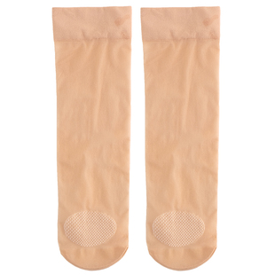 永春夏秋薄透天鹅绒中筒袜棉底防滑加长防勾丝不勒脚腕对对袜子女