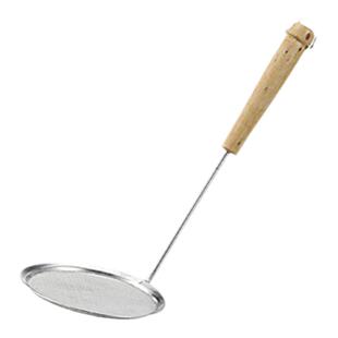 日本进口不锈钢捞沫勺撇去浮沫漏勺迷你长柄小漏勺过滤网滤油勺子