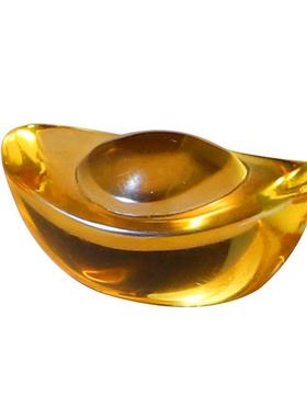 水晶元宝摆件客厅招财聚财中式