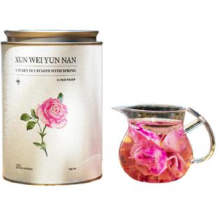 玫瑰花茶云南特产大朵无硫头茬生日礼物送闺蜜云南墨红玫瑰伴手礼