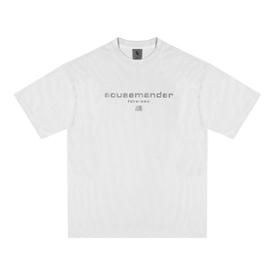 FDR官方店 闪粉发泡印花运动美式短袖t恤男女夏季情侣装宽松上衣