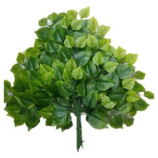 仿真白桦树叶榕树叶枫树叶子银杏叶子树枝树叶园艺绿植田园林装饰