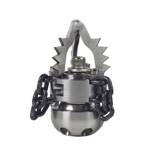 不锈钢旋转爆破王疏通枪头水泥浆块硬油污管道高压清洗吸污车喷头