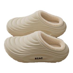 防水棉拖鞋女士秋冬季2025新款外穿保暖毛绒厚底防滑孕妇月子棉鞋