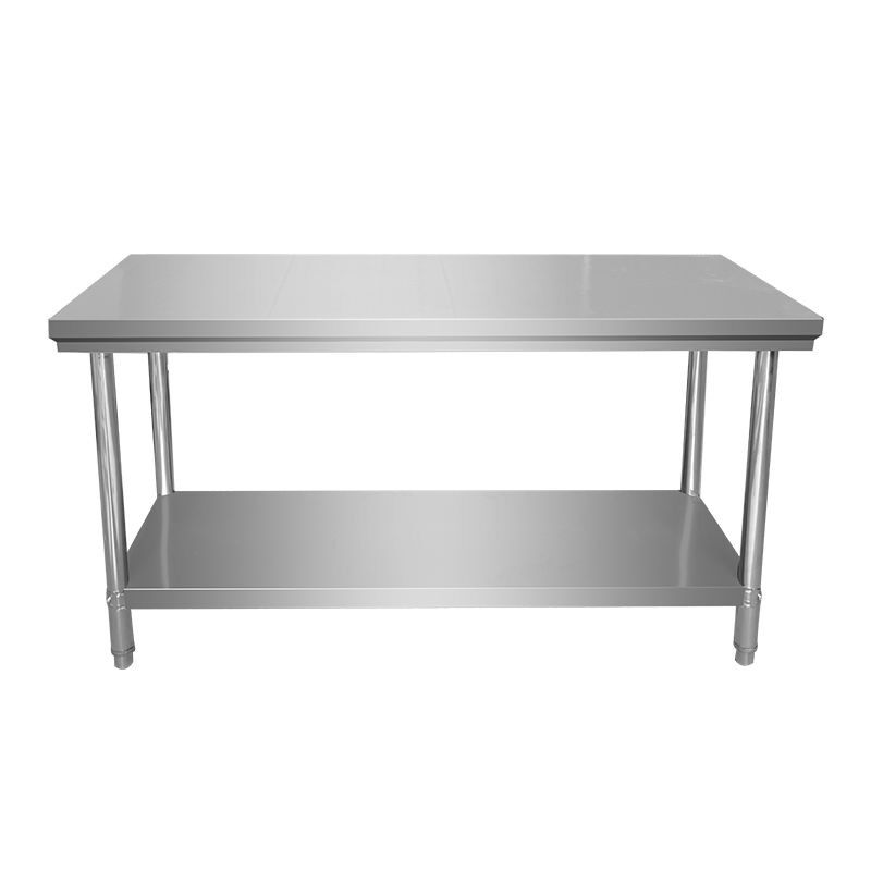 定做不锈钢拆装工作台双层饭店家用厨房操作切菜台商用打荷包装台