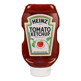 进口亨氏番茄酱挤压瓶装567g家用儿童无添加色素剂蕃茄沙司沙拉酱