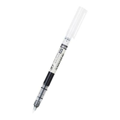 得力直液式中性笔细水笔全针管