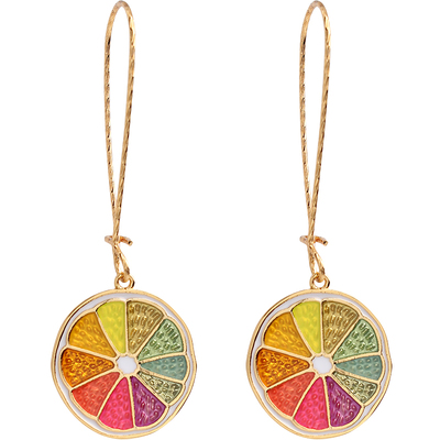 sumni莎米尼18k包金时尚风耳坠