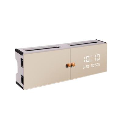 电子时钟免打孔路由器收纳盒