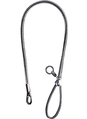 暗黑系先锋高端特制百搭多戴法哑光银圆柱形装饰拉链项链吊坠男女