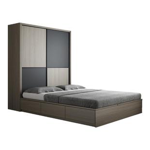 新榻榻米床衣柜一体卧室小户型组合套装现代简约塌塌米储物儿童床