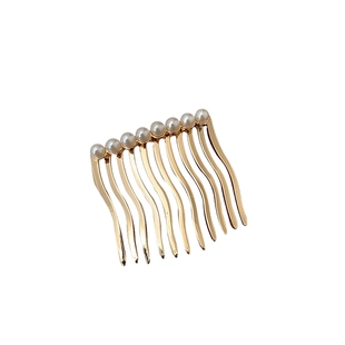 盘头无痕倒插梳女夏刘海梳发夹头顶发梳发饰简约水钻韩系盘发器