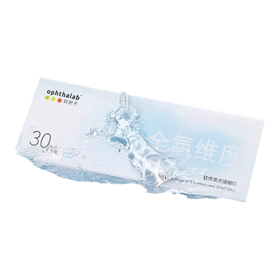 欧舒天硅水凝胶日抛隐形近视眼镜30片ophthalab全氧维度透明片