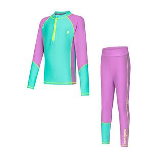 onmygame女童泳衣男童泳衣裤夏季儿童泳衣防晒分体套装抗氯速干