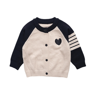 宝宝毛衣开衫春秋季新款儿童针织衫秋装上衣服线衣男女童婴儿外套