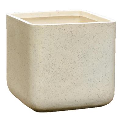 米色方形花盆大号仿陶瓷镁泥花盆