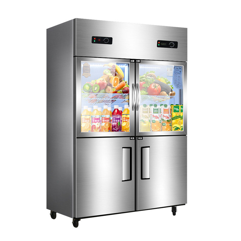 双门大容量四门冰箱商用展示柜六门冷柜厨房冰柜饮料冷藏柜冷冻柜