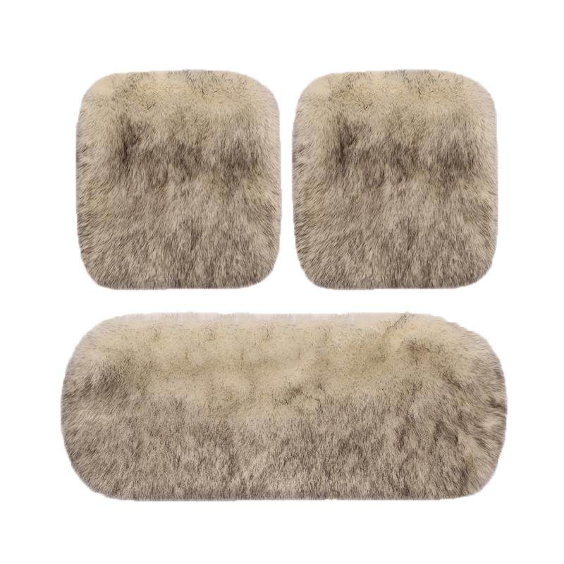 汽车坐垫冬季毛绒保暖单片后排车垫三件套长毛垫女加厚通用品座垫