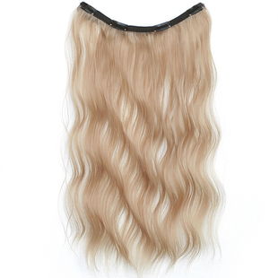 超轻薄彩色挂耳染假发片辣妹水波纹卷发挑染辫子编发神器无痕接发