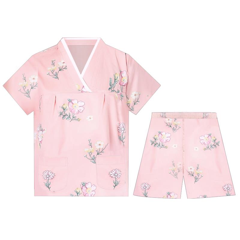 纯棉汗蒸服女款吸汗桑拿服情侣装可爱全棉男浴服汉蒸衣服棉麻情侣