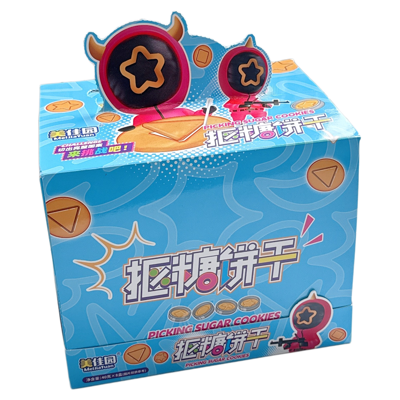 美佳园抠糖饼干儿童趣味抠图饼干独立包装挑战奖励游戏小零食批发