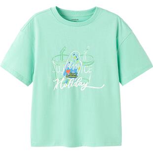 巴拉巴拉童装速干儿童短袖t恤男童女童上衣2026新款夏装纯棉潮酷