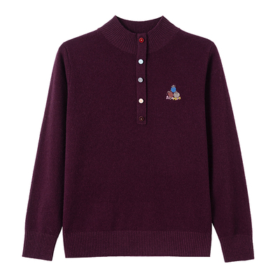 中年妈妈羊毛衫时尚半高领针织衫