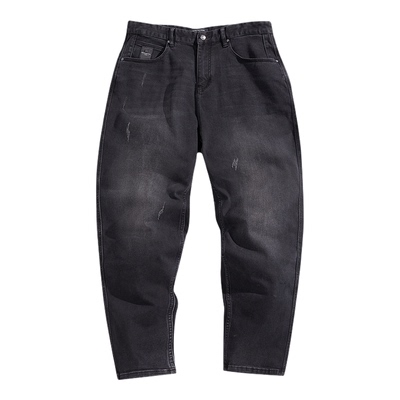 【商场同款】太平鸟男装牛仔裤春弹力锥形磨破牛仔 B1HAF1145